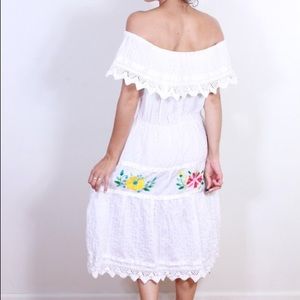 1970s Mexican Embroidered Dress (Frida Kahlo)